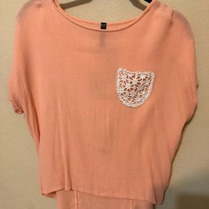 coral flower shirt